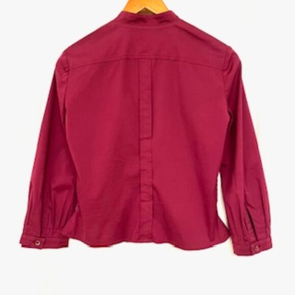 Gucci Blouse in burgundy color, Made in Italy, with bamboo fastener. - Picture 7 of 10